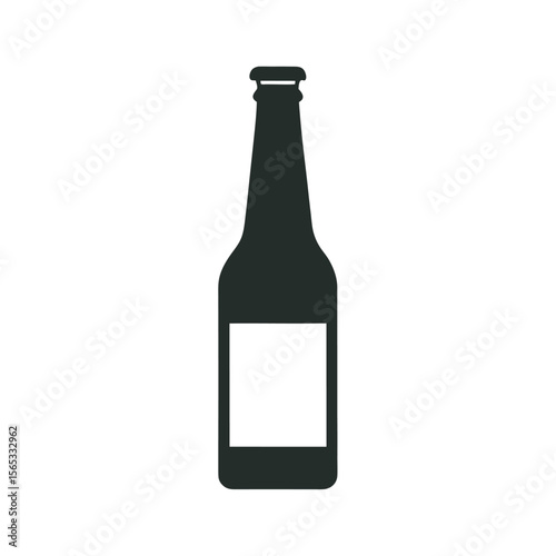 Craft Brew Bottle With Custom Label Illustration