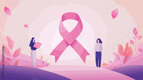 Breast Cancer Awareness Pink Ribbon Design Camp