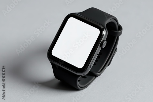 Vibrant Color Image of Smart Watch Device with Black Belt