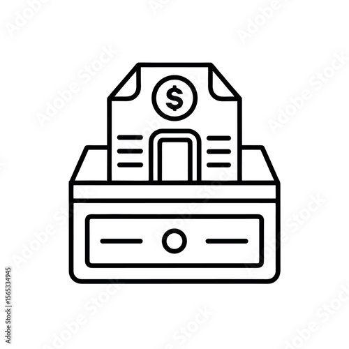 Editable Vector Icon of Direct Deposit Payment Method
