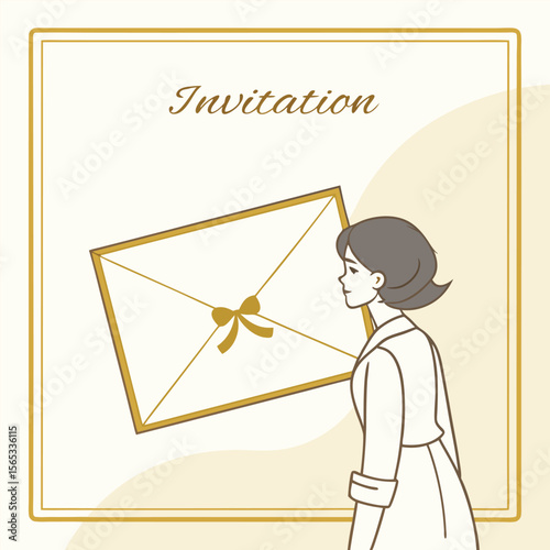 invitation card envelop vector art design .