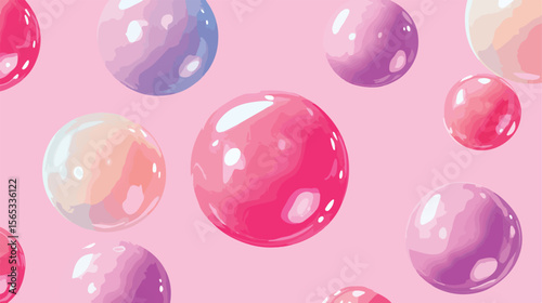 Colorful Bubble Gum Candy Vector Illustration Centered