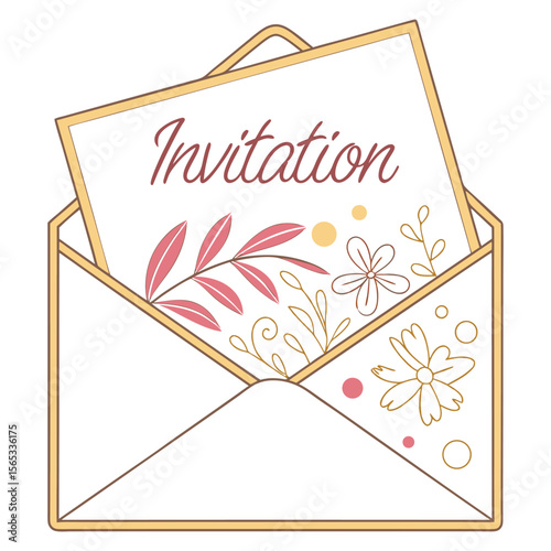invitation card envelop vector art design.