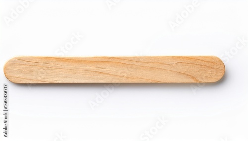 wooden popsicle stick isolated on white white background