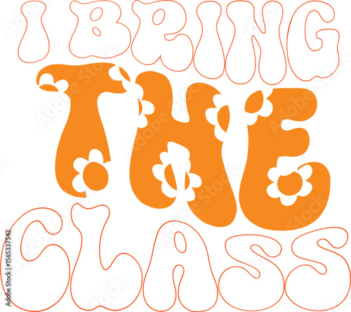 Teacher’s Day Retro SVG Typography Design – Vintage, Groovy, 70s Style PNG Cut File