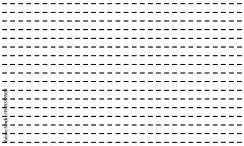 Dotted line connection. different types of long dashed line. collection of lines for notebook pages. graphic seamless pattern with black stripes  .Vector Illustration . 