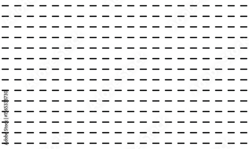 Dotted line connection. different types of long dashed line. collection of lines for notebook pages. graphic seamless pattern with black stripes  .Vector Illustration . 