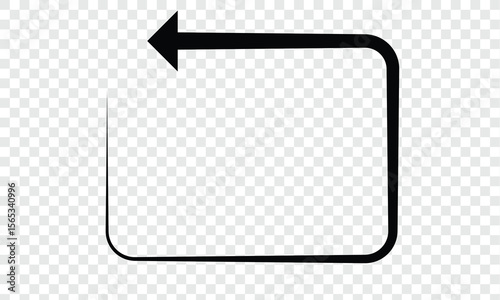 Arrows Repeat icon set. Long rotation and repeat vector symbol. Exchange and replace sign. Reverse and recycle icon in eps 10.