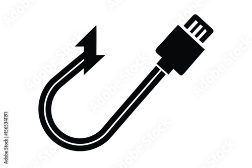 lightning cable vector icon