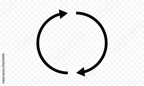 Arrows Repeat icon set. Long rotation and repeat vector symbol. Exchange and replace sign. Reverse and recycle icon in eps 10.