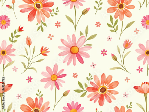 seamless pattern with flowers