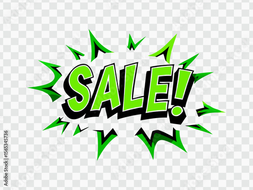"Green Sale Explosion Banner - Discount Offer Promotion"