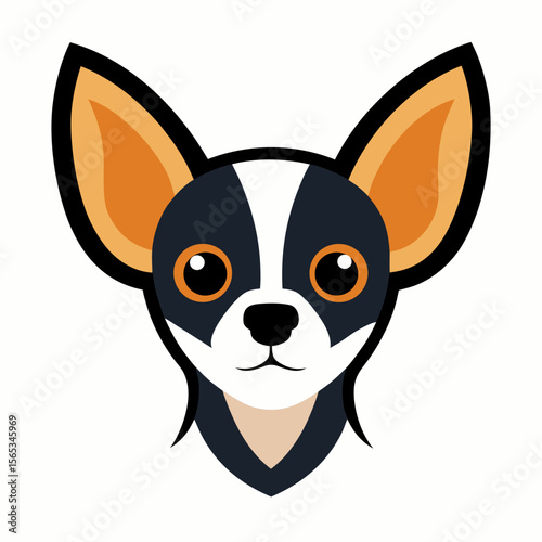 chihuahua head mascot logo