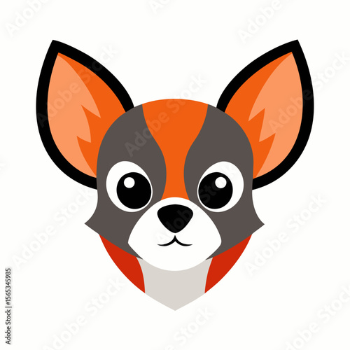 chihuahua head mascot logo