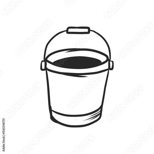 Essential Hand-Drawn Bucket for Water, Gardening, and Cleaning Tasks