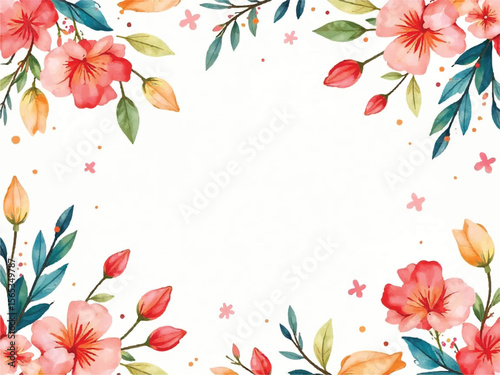 abstract floral background with flowers