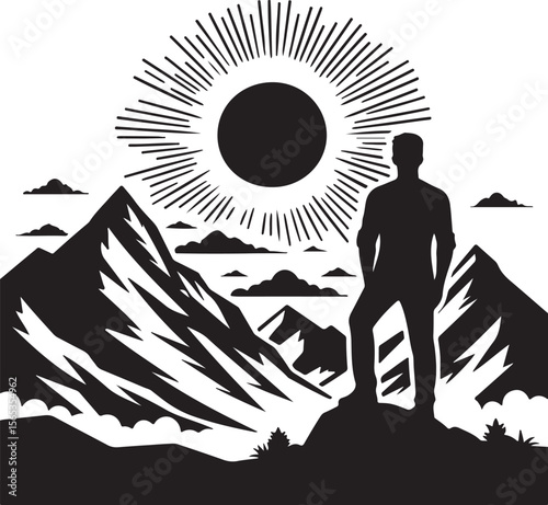 Summit Silhouette A Mountain Vista
