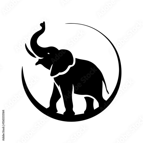 elephant silhouette vector illustration