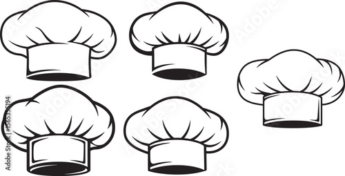 Cooking chef costume hat silhouette vector illustration