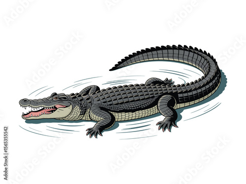 Crocodile isolated on white background