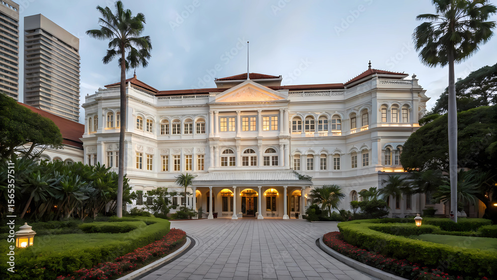 Obraz premium Explore singapore istana presidential palace architecture travel destination and gardens landmark building