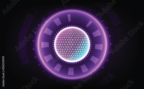 Futuristic global network background with glowing earth sphere, abstract digital communication lines, internet connectivity, and cyberspace technology concept for world map, innovation,vector design.