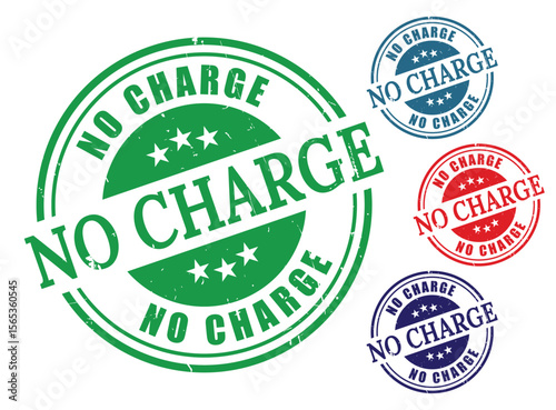 No charge rubber stamp vector graphic element for business promotion and advertising design