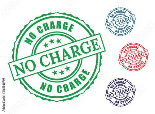 No charge stamp vector graphic element for business promotion and advertisement design use