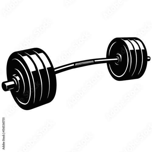 Black and White EZ Curl Barbell - Biceps and Triceps Workout Equipment
