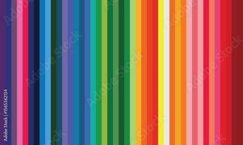 Seamless colorful striped abstract background. Vertical rainbow stripe pattern. EPS10 vector illustration. Multicolor stripes for wallpaper, background, wrapping paper, backdrop, poster etc.