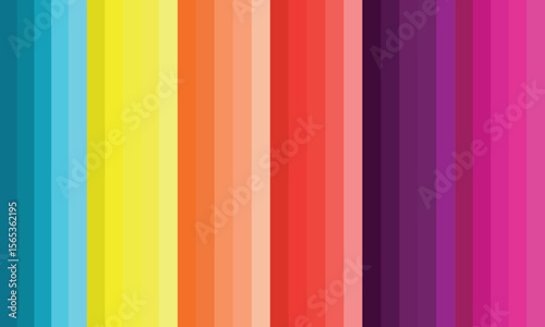 Seamless colorful striped abstract background. Vertical rainbow stripe pattern. EPS10 vector illustration. Multicolor stripes for wallpaper, background, wrapping paper, backdrop, poster etc.