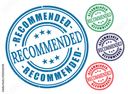 Recommended stamp seal vector graphic element for business marketing and promotion design