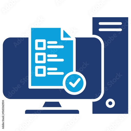Contextual Understanding Flat Blue Icon