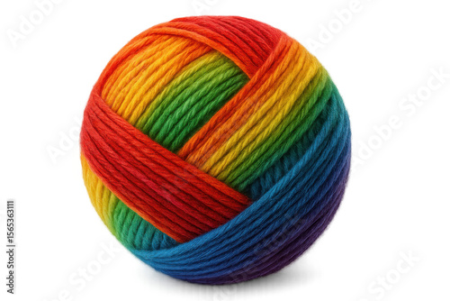 Wallpaper Mural Multicolored yarn ball, translucent backdrop highlighting soft texture, symbolizing crafting creativity and colorful diy potential Torontodigital.ca