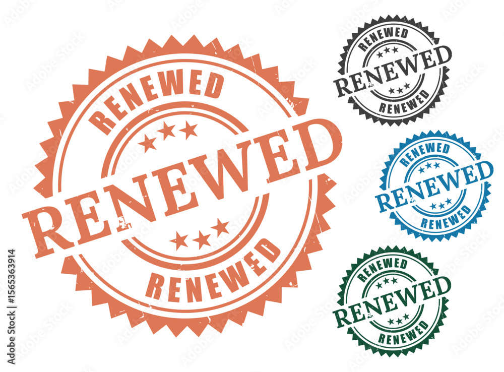 renewed stamp vector graphic design elements for business and marketing usage needs