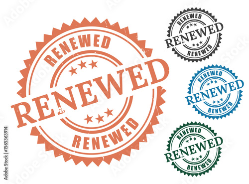 renewed stamp vector graphic design elements for business and marketing usage needs