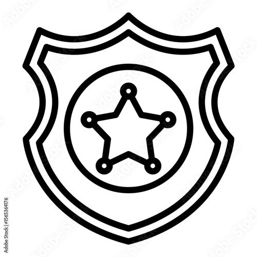 Customs Officer Badge Icon
