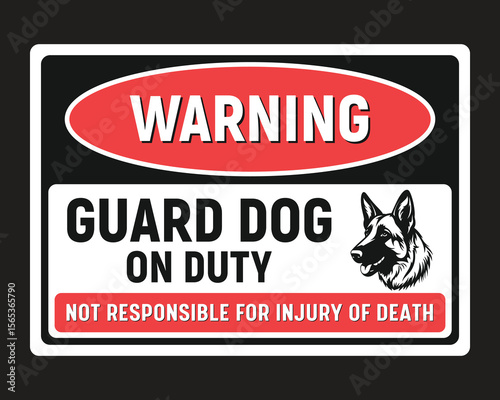 Beware of dogs warning sign, Dog warning sign illustration, Warning sign symbol vector deisgn illustration on a isolated background