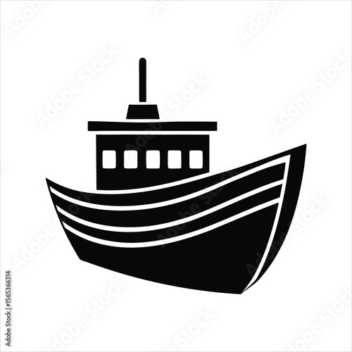 Marine Boat Symbol Vector Illustration
