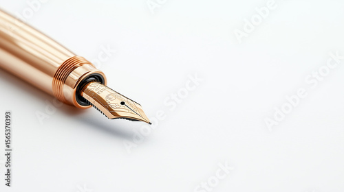 Wallpaper Mural Elegant fountain pen close-up on clean white background   Torontodigital.ca