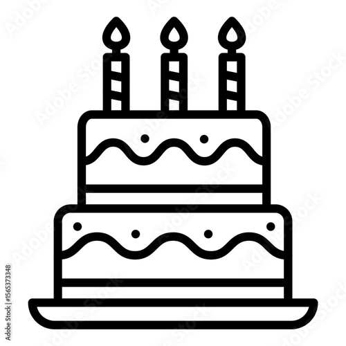 Two Layered Cake Icon
