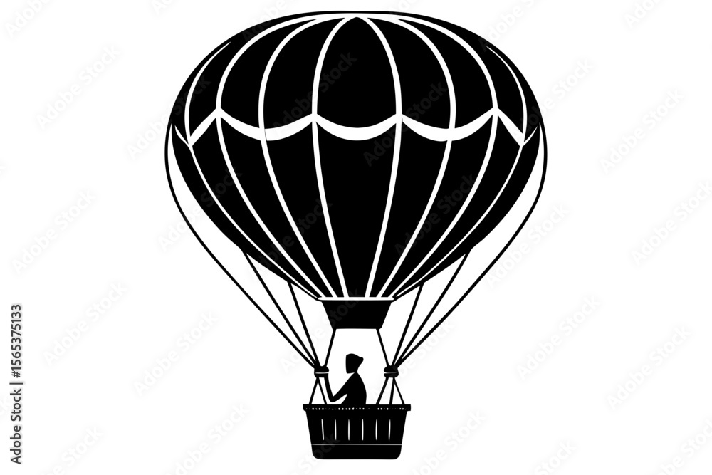Naklejka premium hot air balloon isolated