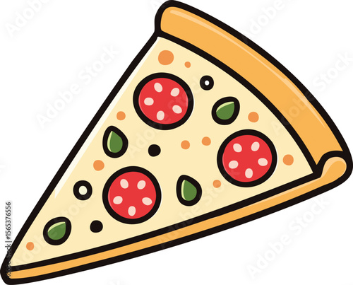 A delicious slice of pepperoni pizza, featuring melted cheese, savory pepperoni slices, and fresh basil.