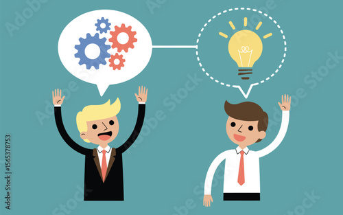 Business idea brainstorming teamwork collaboration innovation solution concept strategy process meeting success