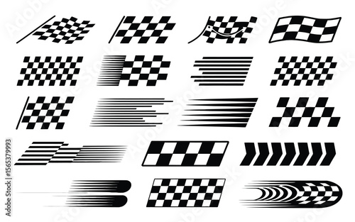 Dynamic Racing Stripes & Speed Graphic Elements