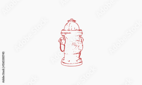hand-drawn vector illustration of a hydrant