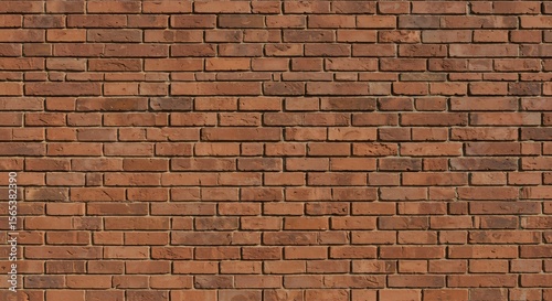 Full frame view of a textured red brick wall with detailed mortar joints