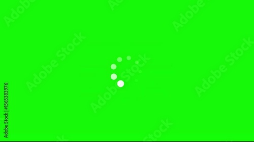 loading circle line animation on green screen background, footage loading icon suitable for download progress, load game data, buffering process, application interface, Loading animation effect