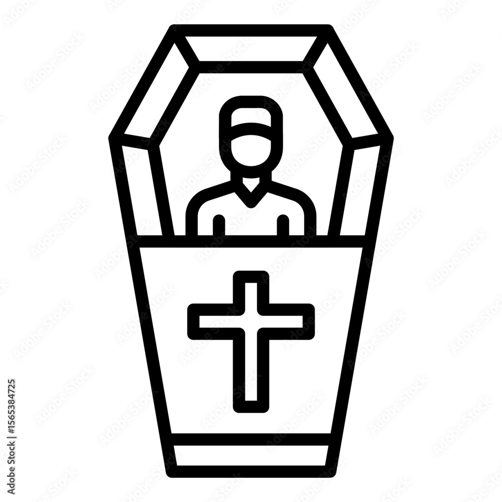 Obraz premium People Coffin Icon