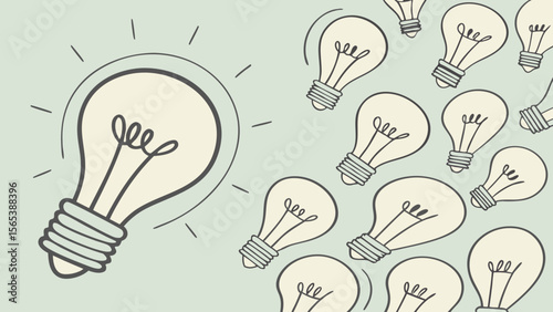Light bulb ideas vector illustration concept for creative thinking and innovation design element symbol art